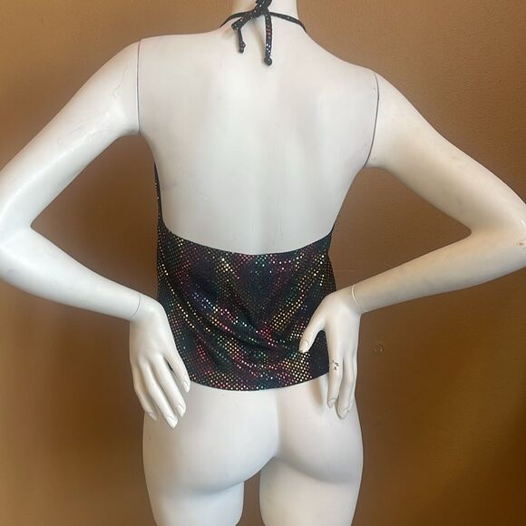 PIA sequined rainbow halter top size L - Picture 4 of 8